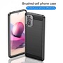 TPU Case f�r XIAOMI REDMI NOTE 10S Carbon Fiber Skin Brushed Schutz H�lle Cover