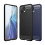 TPU Case f�r XIAOMI MI 11 LITE Carbon Fiber Skin Brushed Schutz H�lle Soft Cover