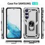 Outdoor H�lle f�r Samsung Galaxy S23 TPU PC Hybrid Sergeant Armor Ring Cover