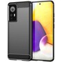 TPU H�lle f�r Xiaomi 12 12X Carbon Fiber Skin Brushed Schutz Backcover Soft Case