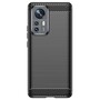 TPU H�lle f�r Xiaomi 12 PRO Carbon Fiber Skin Brushed Schutz Backcover Soft Case