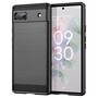 TPU Hlle fr Google Pixel 6a Carbon Fiber Skin Brushed Schutzcover Soft Case