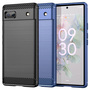 TPU Hlle fr Google Pixel 6a Carbon Fiber Skin Brushed Schutzcover Soft Case
