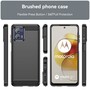 TPU H�lle f�r Motorola Moto G73 Carbon Fiber Skin Brushed Schutzcover Soft Case
