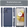 TPU H�lle f�r Motorola Moto G73 Carbon Fiber Skin Brushed Schutzcover Soft Case