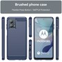 TPU H�lle f�r Motorola Moto G53 Carbon Fiber Skin Brushed Schutzcover Soft Case