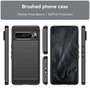 TPU Hlle fr Google Pixel 8 PRO Carbon Fiber Skin Brushed Schutzcover Soft Case