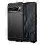 TPU Hlle fr Google Pixel 8 PRO Carbon Fiber Skin Brushed Schutzcover Soft Case