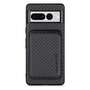 TPU H�lle f�r Google Pixel 7 PRO Carbon Fiber Magnet Bag Card Schutzh�lle Cover