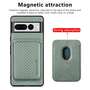 TPU H�lle f�r Google Pixel 7 PRO Carbon Fiber Magnet Bag Card Schutzh�lle Cover