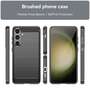 TPU H�lle f�r Samsung Galaxy S24 PLUS Carbon Fiber Skin Brushed Schutzcover Case