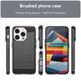 TPU H�lle f�r Apple iPhone 15 PRO Carbon Fiber Skin Brushed Schutzcover Case