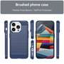 TPU H�lle f�r Apple iPhone 15 PRO Carbon Fiber Skin Brushed Schutzcover Case