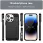 TPU H�lle f�r Apple iPhone 15 PRO MAX Carbon Fiber Skin Brushed Schutzcover Case
