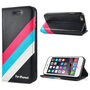 Wallet Case f�r Apple iPhone 6 6S Handy Tasche Drei Streifen Stripes