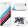 Wallet Case f�r Apple iPhone 6 6S Handy Tasche Drei Streifen Stripes