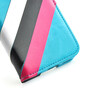 Wallet Case f�r Apple iPhone 6 6S Handy Tasche Drei Streifen Stripes