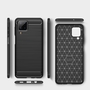 TPU H�lle f�r Samsung Galaxy A12 Carbon Fiber Skin Brushed Schutzcover Soft Case
