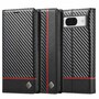 LC.IMEEKE Handy Tasche f�r Google Pixel 8 Carbon Wallet Stripe H�lle Etui Case