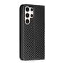 Handy Tasche f�r Samsung Galaxy S24 ULTRA Carbon Fiber Wallet H�lle Magnet Etui