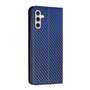 Handy Tasche f�r Samsung Galaxy A15 Carbon Fiber Wallet H�lle Magnet Klapp Etui