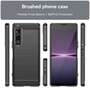 TPU H�lle f�r Sony Xperia 1 V Carbon Fiber Skin Brushed Schutzcover Soft Case