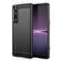 TPU H�lle f�r Sony Xperia 1 V Carbon Fiber Skin Brushed Schutzcover Soft Case