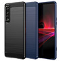 TPU H�lle f�r Sony Xperia 1 IV Carbon Fiber Skin Brushed Schutzcover Soft Case