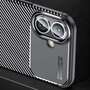 TPU H�lle f�r Apple iPhone 16 Carbon Fiber Muster Shockproof Back Cover Case