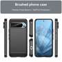 TPU H�lle f�r Google Pixel 9 9 PRO Carbon Fiber Skin Brushed Schutzcover Case