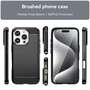 TPU H�lle f�r Apple iPhone 16 PRO Carbon Fiber Skin Brushed Schutzcover Case