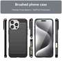 TPU H�lle f�r Apple iPhone 16 PRO MAX Carbon Fiber Skin Brushed Schutzcover Case