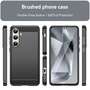 TPU H�lle f�r Samsung Galaxy S24 FE Carbon Fiber Skin Brushed Schutzcover Case