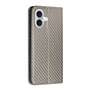Handy Tasche f�r Apple iPhone 16 PLUS Carbon Fiber Wallet H�lle Magnet Etui Case