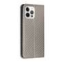 Handy Tasche f�r Apple iPhone 15 PRO MAX Carbon Fiber Wallet H�lle Magnet Etui