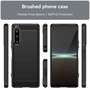 TPU H�lle f�r Sony Xperia 5 IV Carbon Fiber Skin Brushed Schutzcover Soft Case