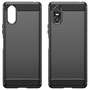 TPU H�lle f�r Sony Xperia 10 VI Carbon Fiber Skin Brushed Schutzcover Soft Case