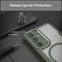 Hybrid H�lle f�r Samsung Galaxy S25 Carbon MagSafe Shockproof TPU PC Handy Cover