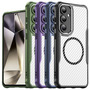 Hybrid H�lle f�r Samsung Galaxy S24 FE Carbon MagSafe Shockproof PC Handy Cover