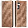 Handy Tasche f�r Samsung Galaxy A16 Carbon Fiber Wallet H�lle Magnet Klapp Etui