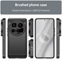 TPU H�lle f�r Xiaomi 15 ULTRA Carbon Fiber Skin Brushed Schutzcover Soft Case