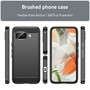 TPU Hlle fr Google Pixel 9a Carbon Fiber Skin Brushed Schutzcover Soft Case