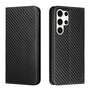 Handy Tasche f�r Samsung Galaxy S25 ULTRA Carbon Fiber Wallet H�lle Magnet Etui