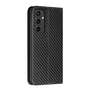 Handy Tasche f�r Samsung Galaxy S24 FE Carbon Fiber Wallet H�lle Magnet Etui