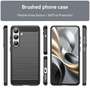 TPU H�lle f�r Samsung Galaxy S25 FE Carbon Fiber Skin Brushed Schutzcover Case