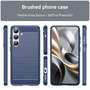 TPU H�lle f�r Samsung Galaxy S25 FE Carbon Fiber Skin Brushed Schutzcover Case
