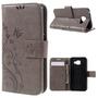 Wallet Case f�r Samsung Galaxy A3 A310 (2016) Butterfly Flower Motiv