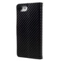 Wallet Case f�r Apple iPhone 8 7 SE 2020 Carbon Fiber Optik Etui