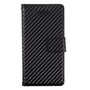 Wallet Case f�r Apple iPhone 8 7 SE 2020 Carbon Fiber Optik Etui