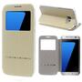 Wallet Case f�r Samsung Galaxy S7 Edge G935 Window View Metal Slide Touch